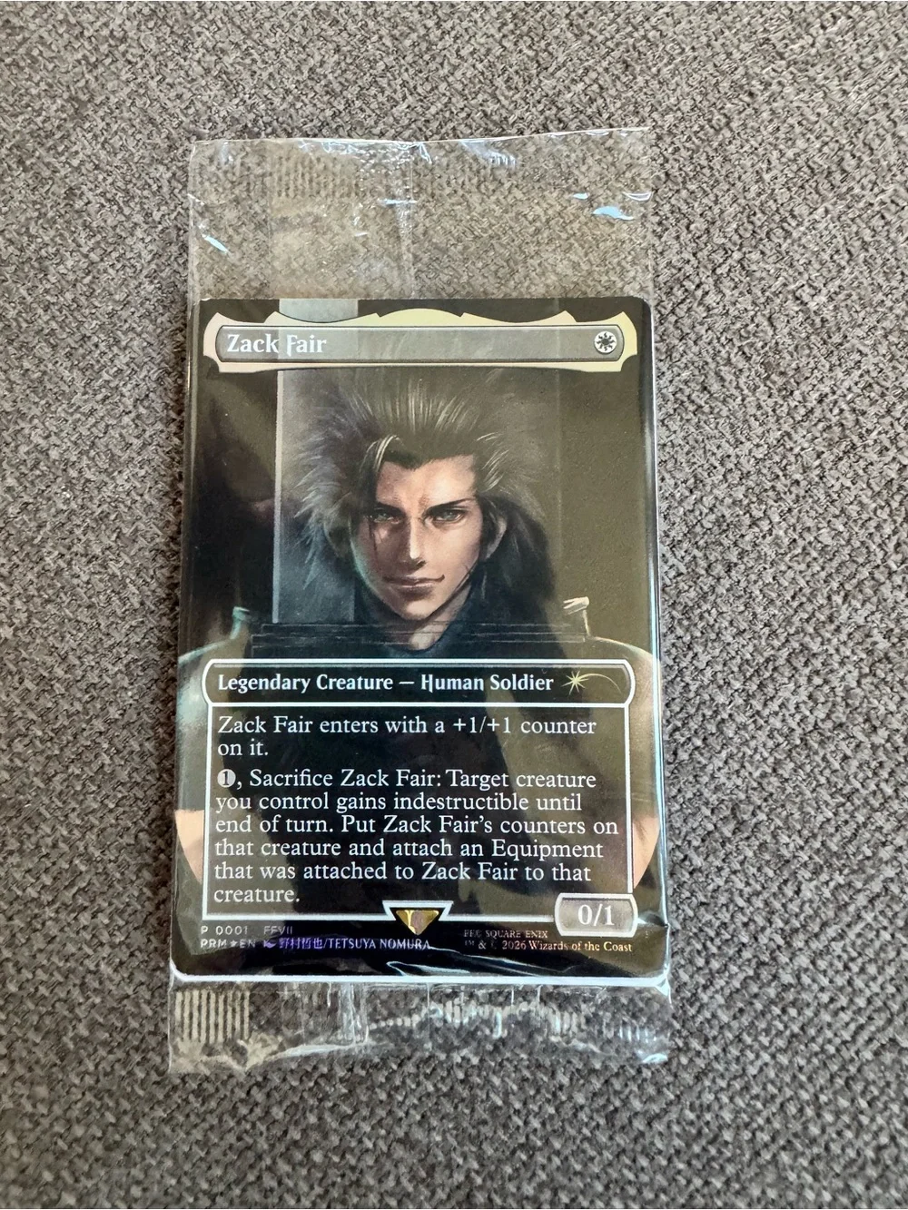 Zack Fair Legendary Creature Trading Card - Black